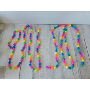 Vintage blow mold jelly Bean egg Garland plastic rainbow tree spring decor